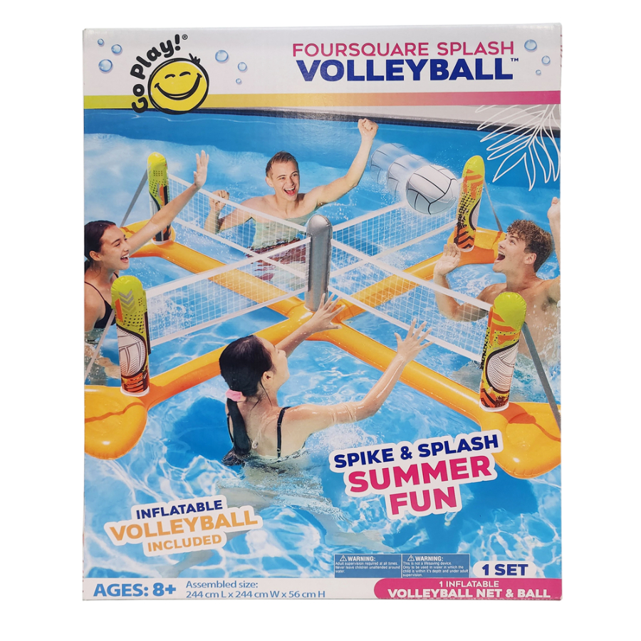 Go Play Pool Inflatable Foursquare Splash Volleyball