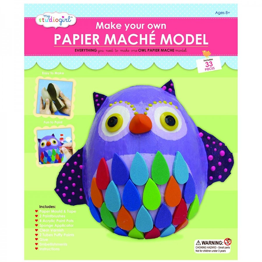 Studio Girl Make Your Own Papier Mache Model Owl
