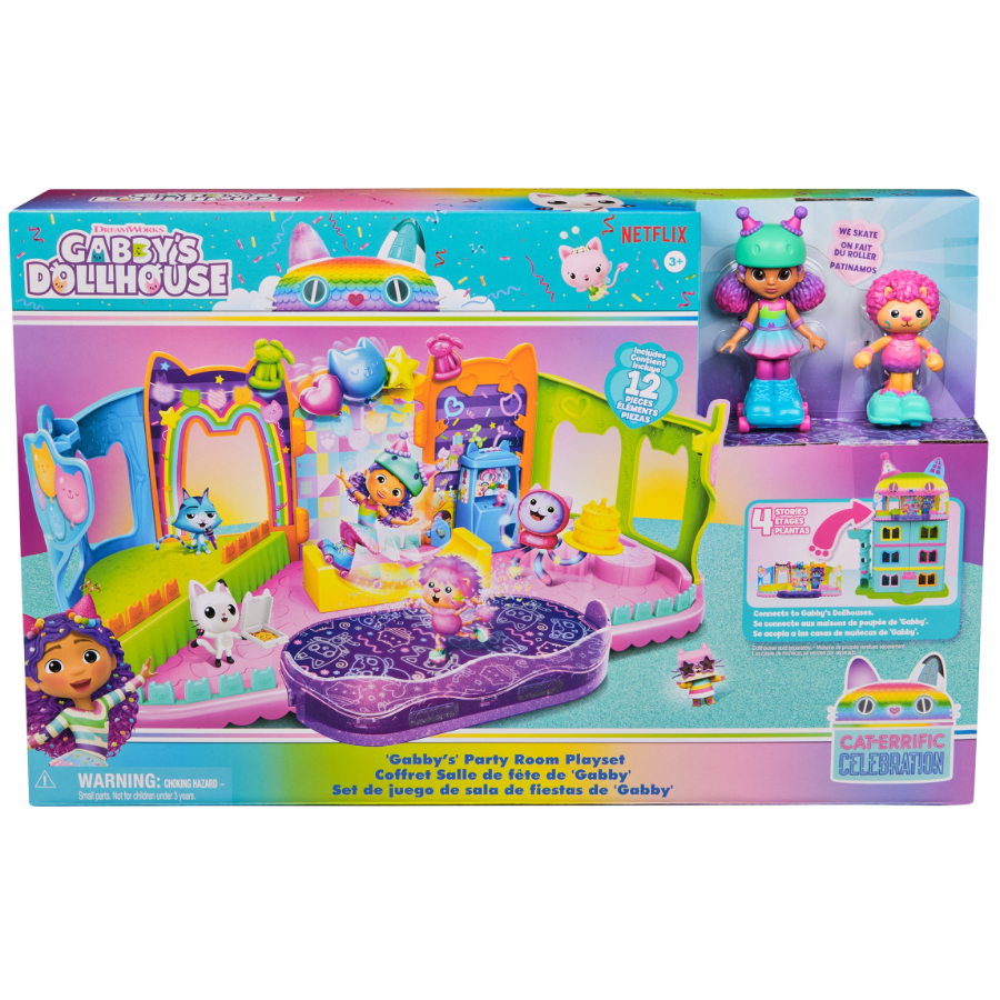 Gabbys Dollhouse Celebration Rooftop Roller Party Playset