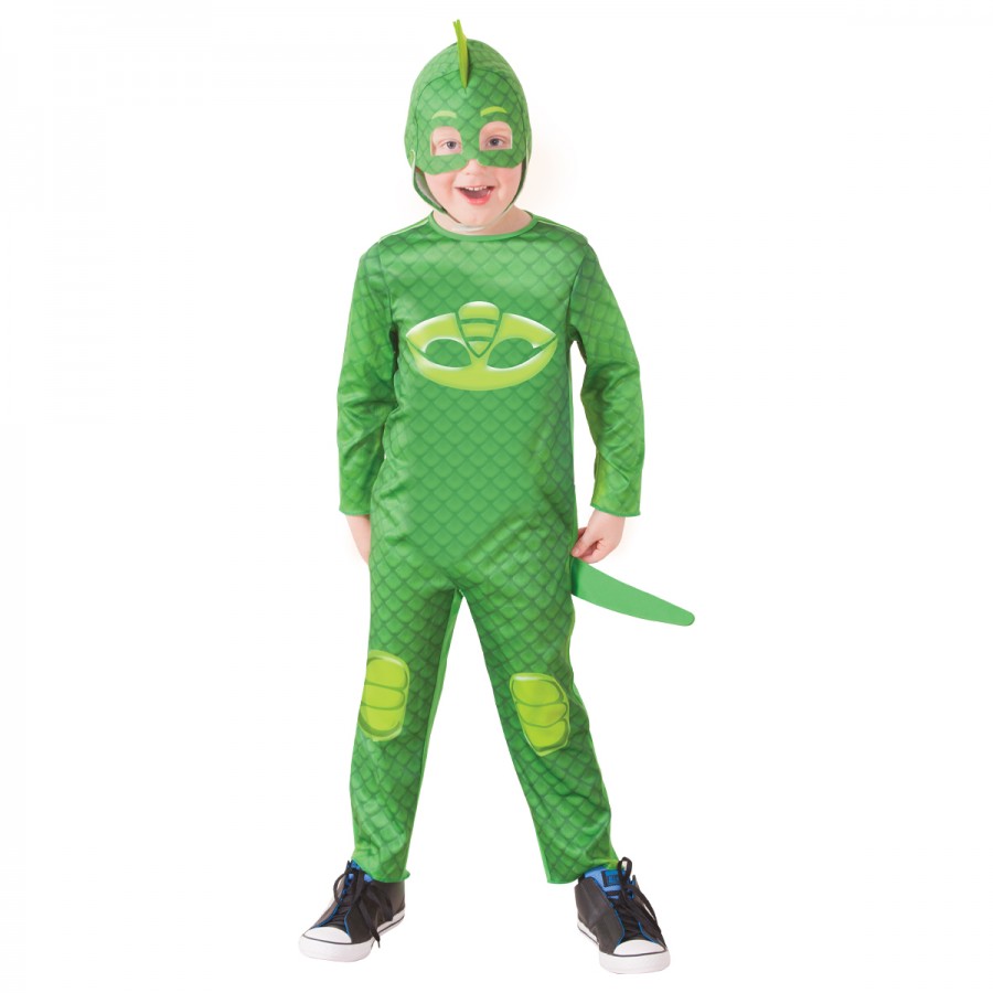 PJ Masks Gekko Classic Kids Dress Up Costume Size 3-5