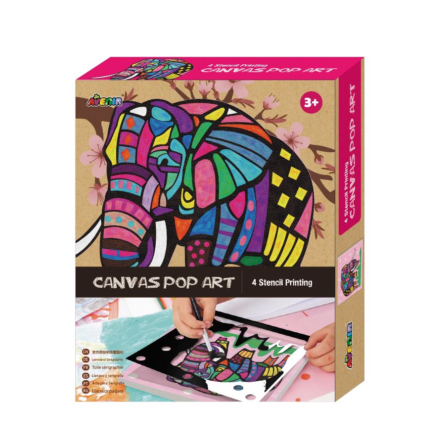 Canvas Pop Art Elephant