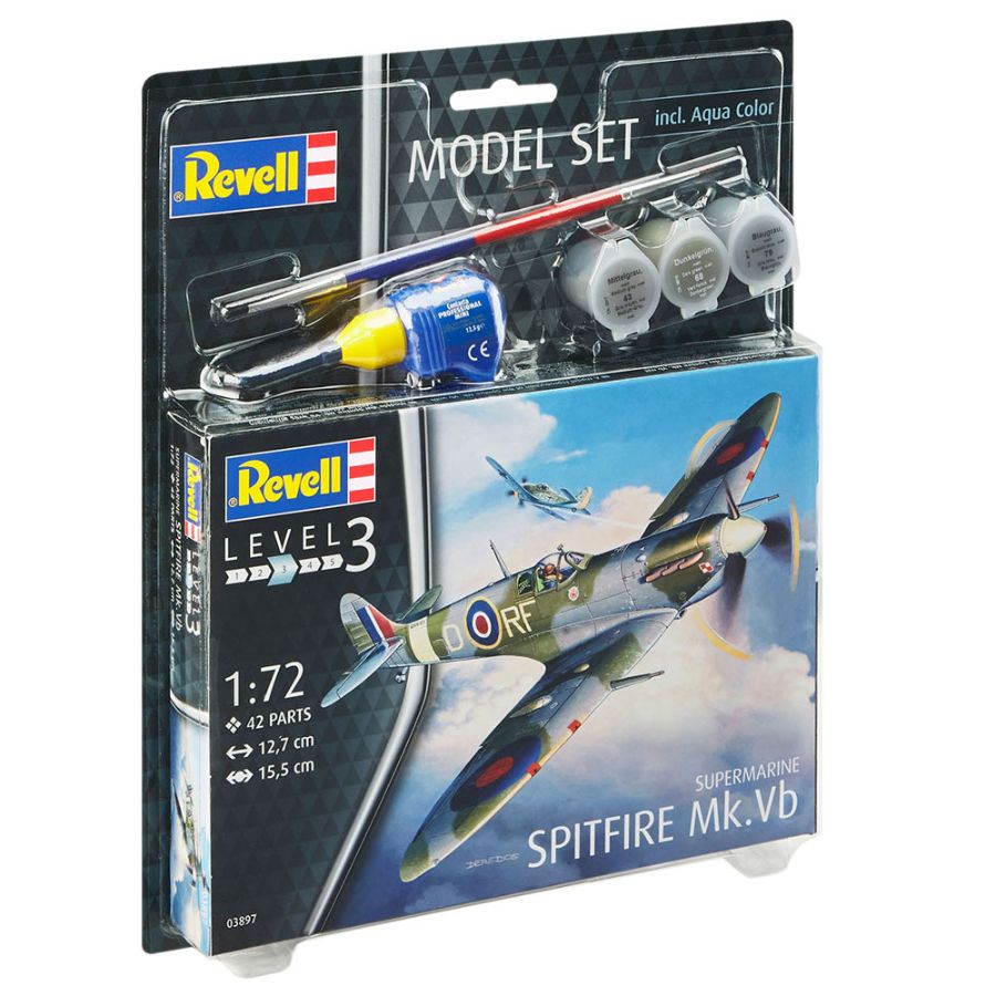 Revell Model Kit Gift Set 1:72 Model Set Spitfire MK VB