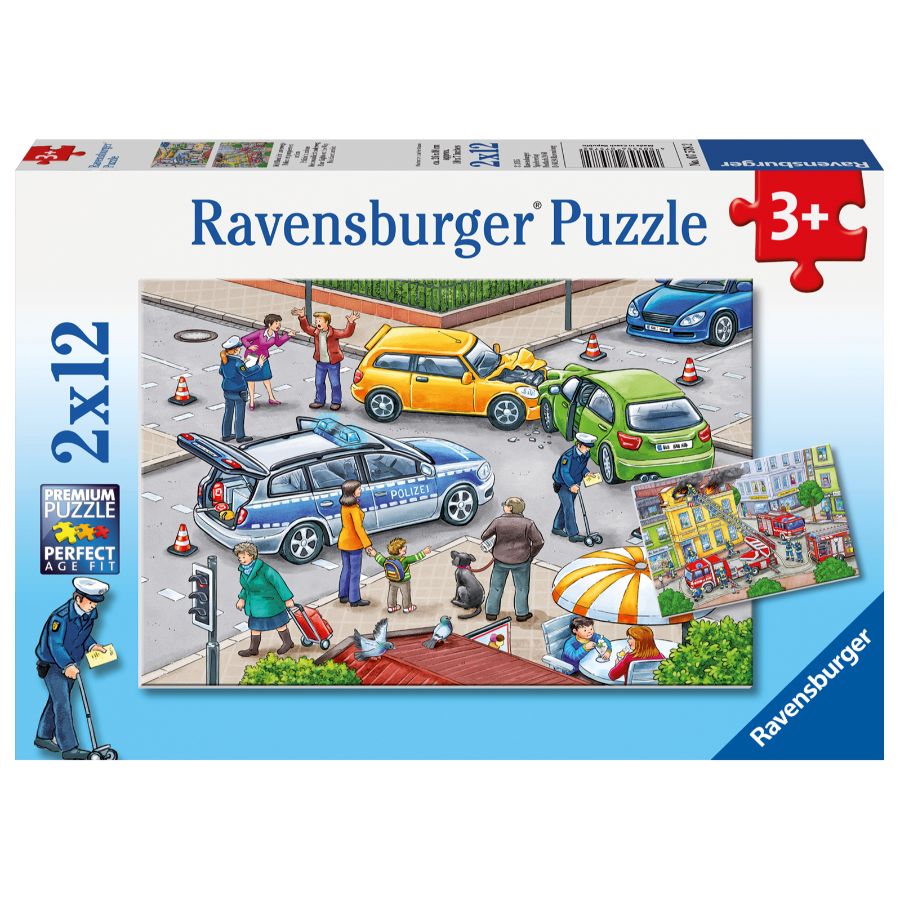 Ravensburger Puzzle 2x12 Piece Blue Lights On The Way