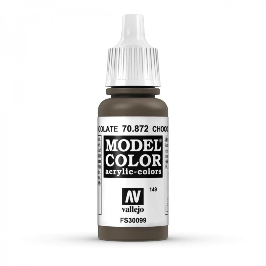 Vallejo Acrylic Paint Model Colour Chocolate Brown 17ml