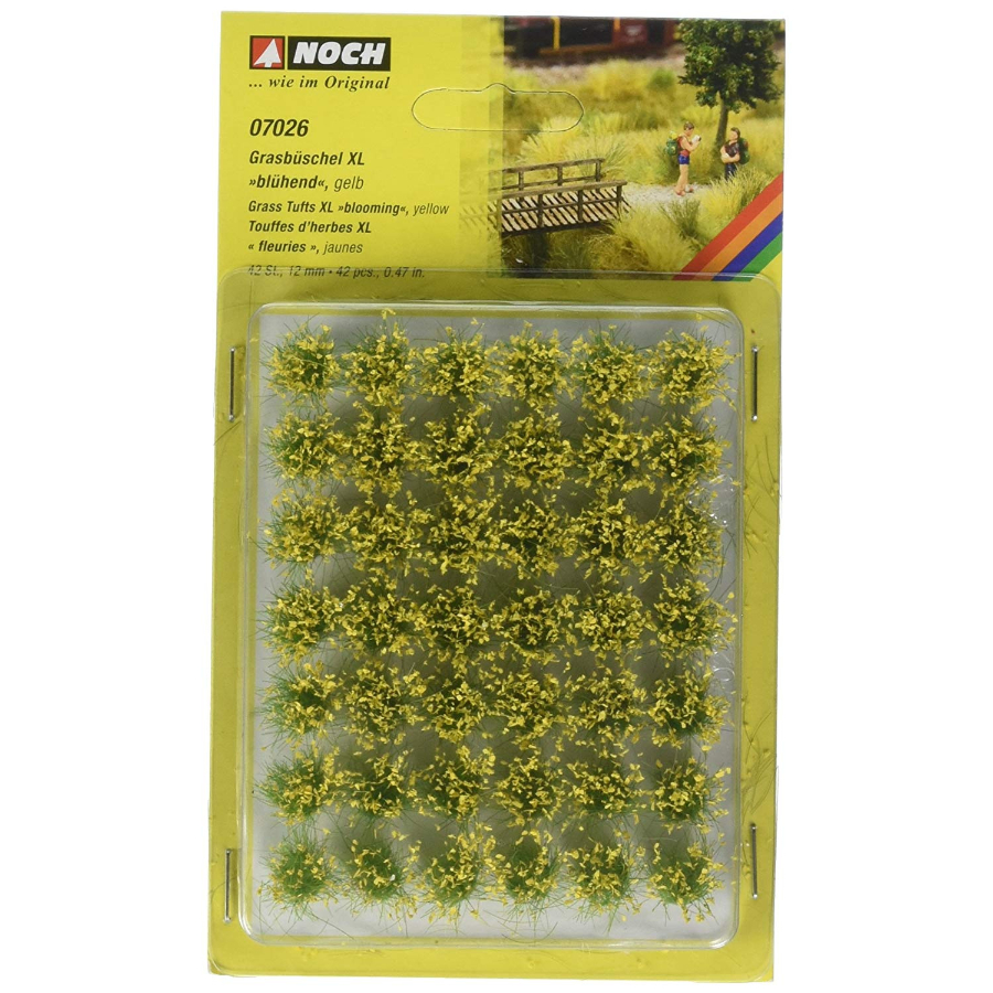 Noch Rail Scenery Grass Tufts XL Blooming Yellow Flock