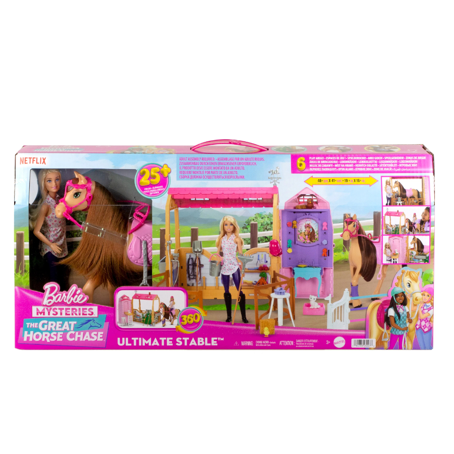 Barbie Family Ultimate Stable With Doll Horse & Accessories