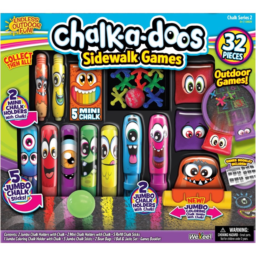Chalk A Doos Sidewalk Games Set
