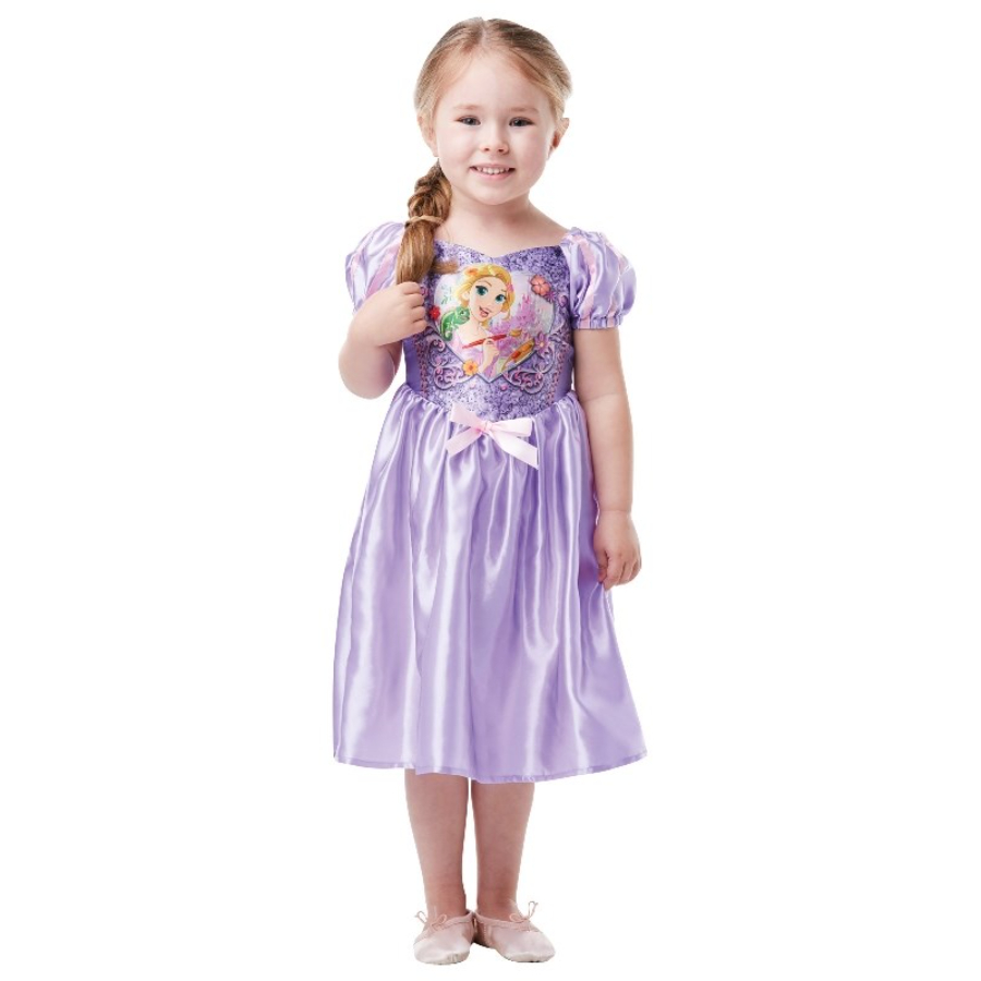 Disney Princess Rapunzel Sequin Classic Kids Dress Up Costume Size Toddler