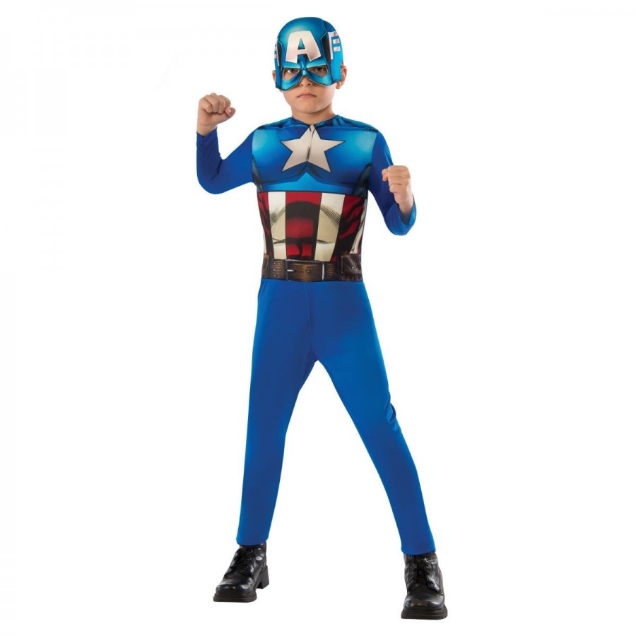 Captain America Classic Kids Dress Up Costume Size 3-5