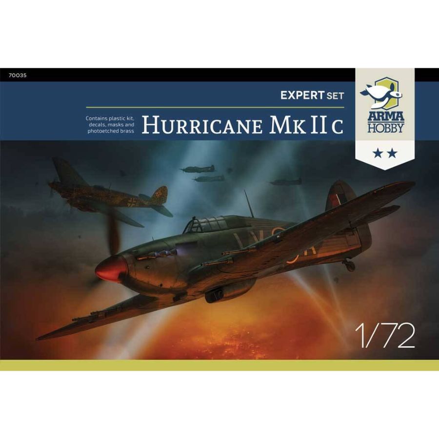 Arma Hobby Model Kit 1:72 Hurricane Mk IIC Expert Set