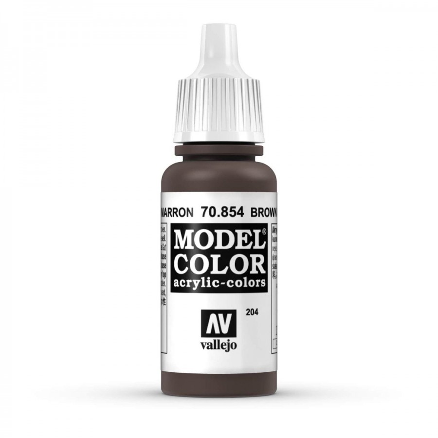 Vallejo Acrylic Paint Model Colour Brown Glaze 17ml