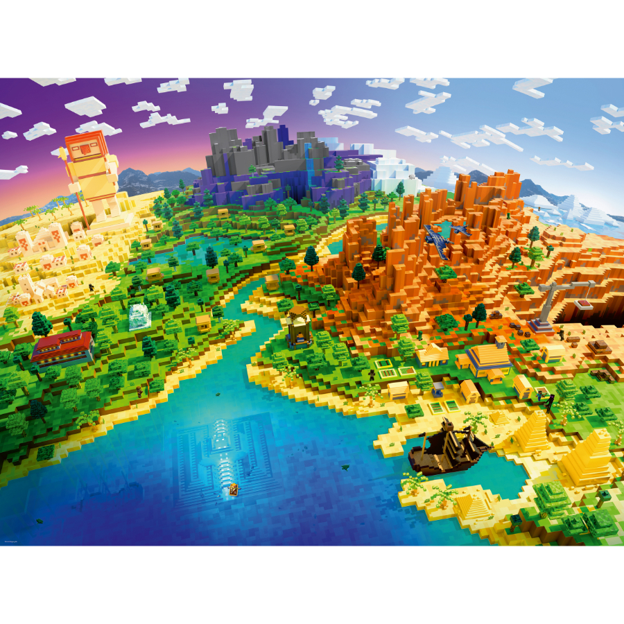 Ravensburger Puzzle Minecraft 1500 Piece Minecraft World