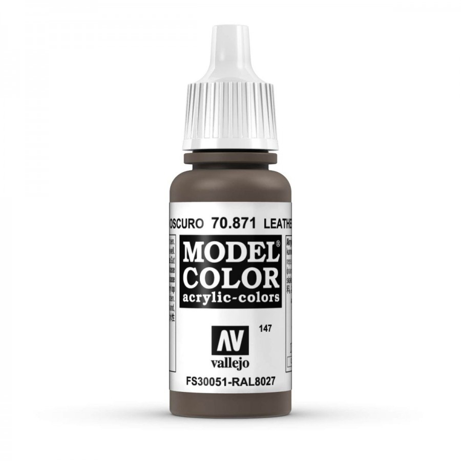 Vallejo Acrylic Paint Model Colour Leather Brown 17ml
