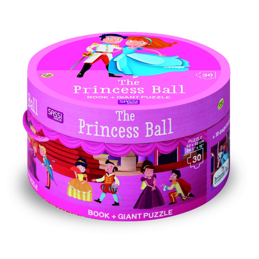 Sassi Book & Giant 30 Piece Puzzle Princess Ball