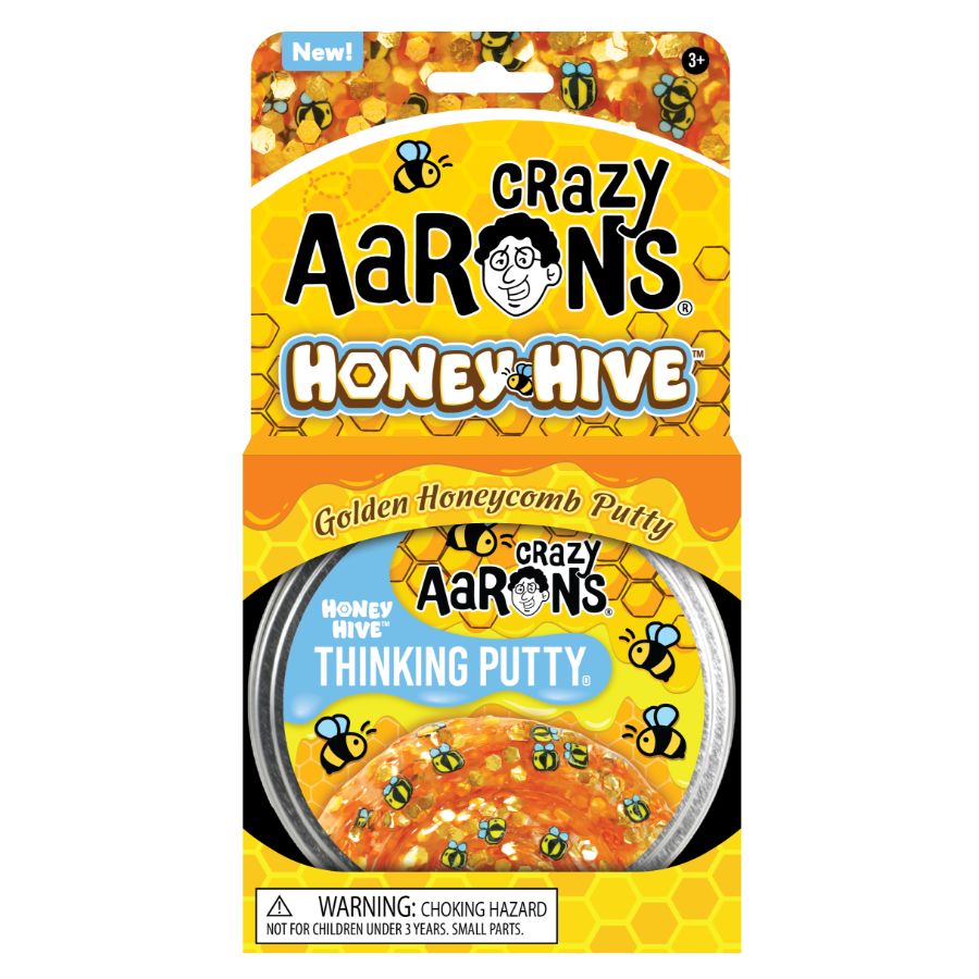 Crazy Aarons Thinking Putty 10cm Tin Trendsetters Honey Hive 