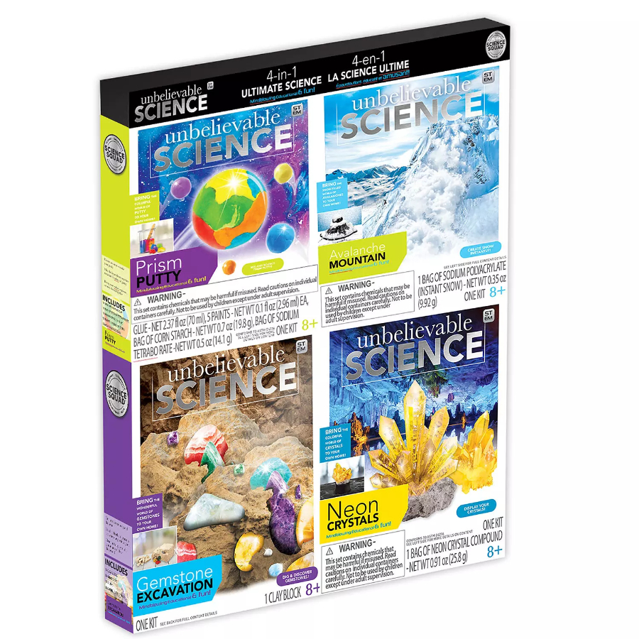 Unbelievable Science 4 Pack Of Kits Assorted