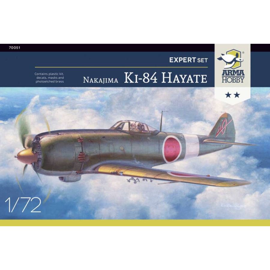 Arma Hobby Model Kit 1:72 Nakajima Ki-84 Hayate Expert Set