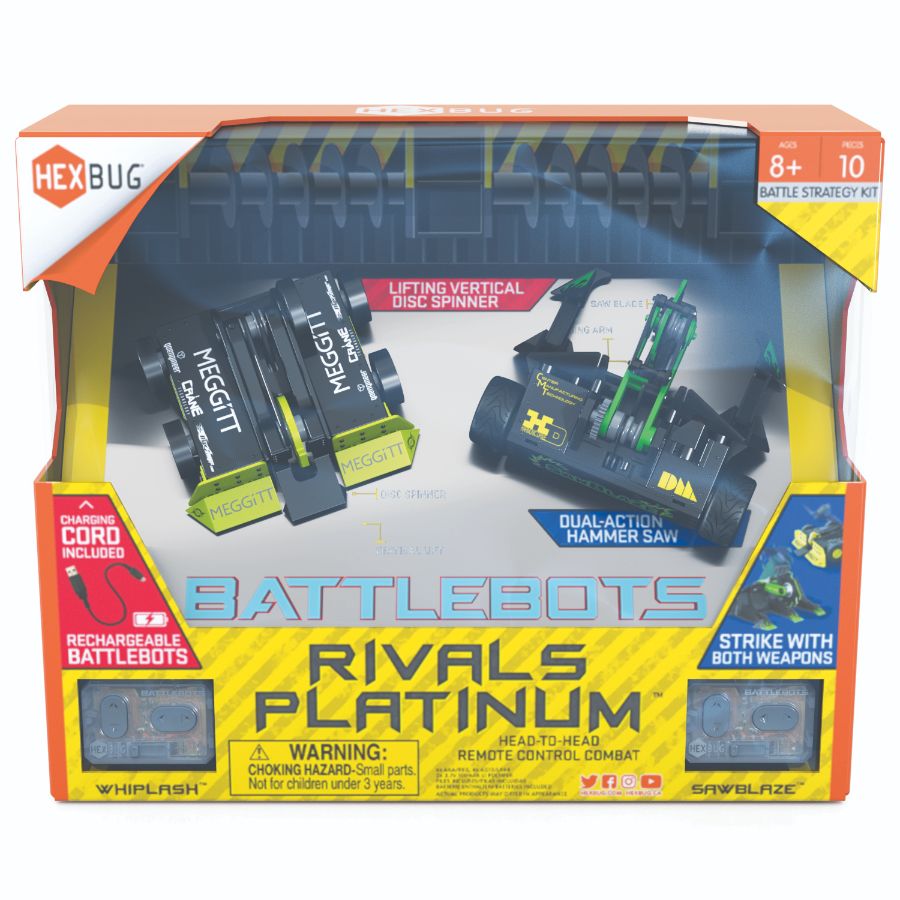 Hexbug BattleBots Rivals Platinum 2 Pack Whiplash & Sawblaze
