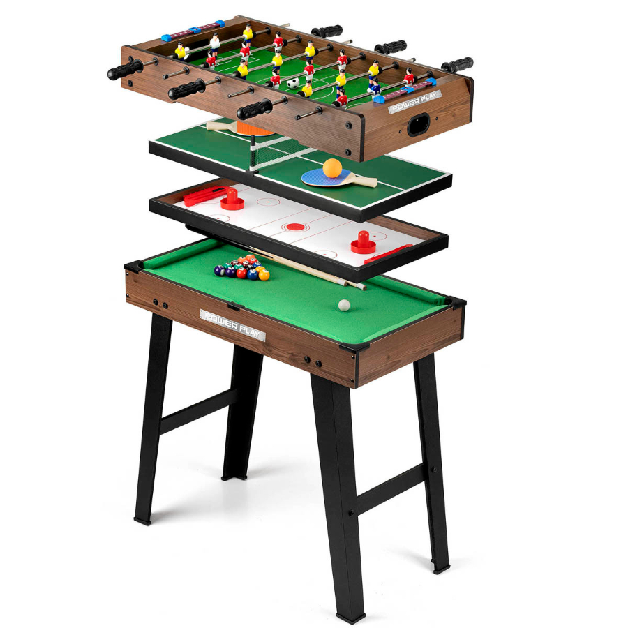 Power Play 4 In 1 Games Table With Four Interchangeable Games 70cm