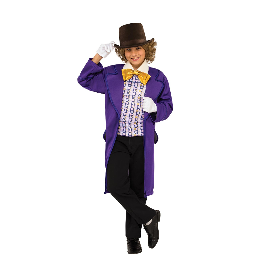 Willy Wonka Deluxe Kids Dress Up Costume Size Medium