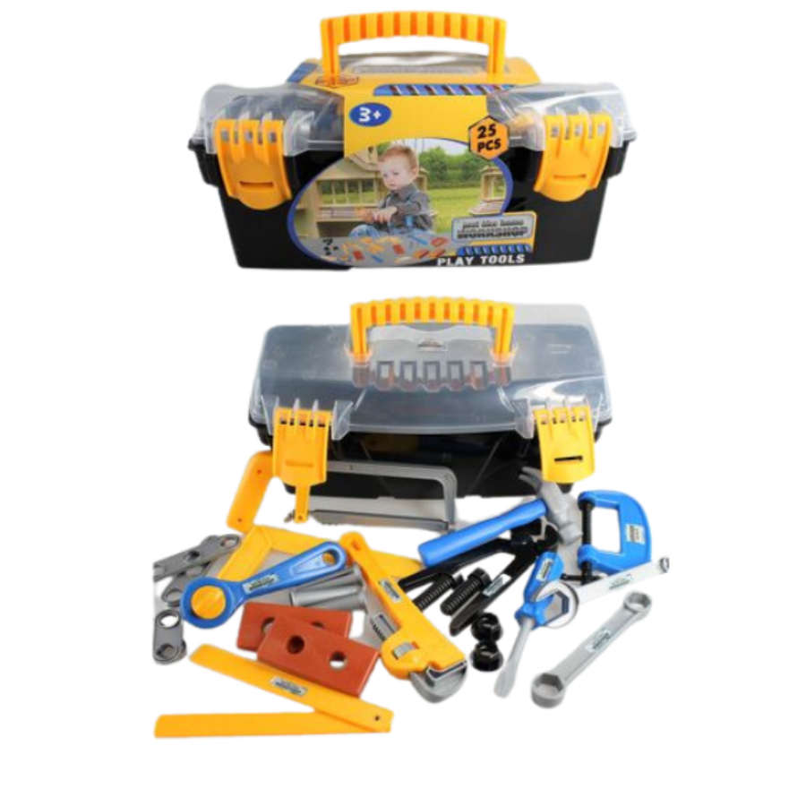 Tool Box With 25 Tools & Accessories For Kids
