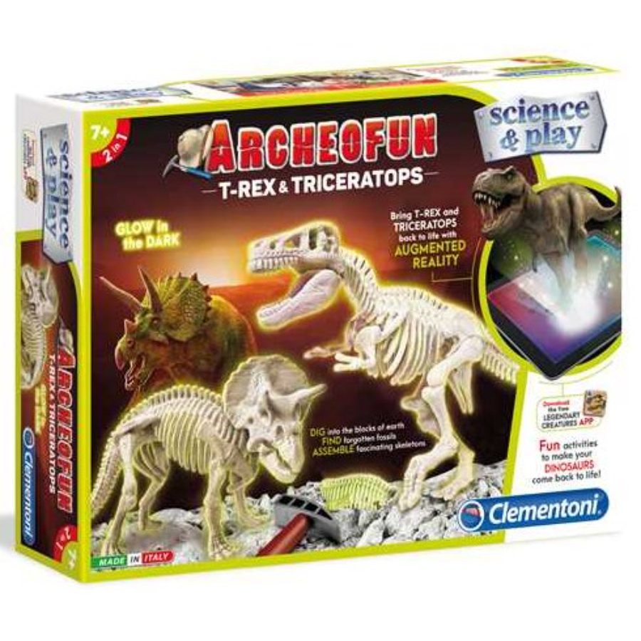 Clementoni Science & Play Archeofun T-Rex & Triceratops Kit