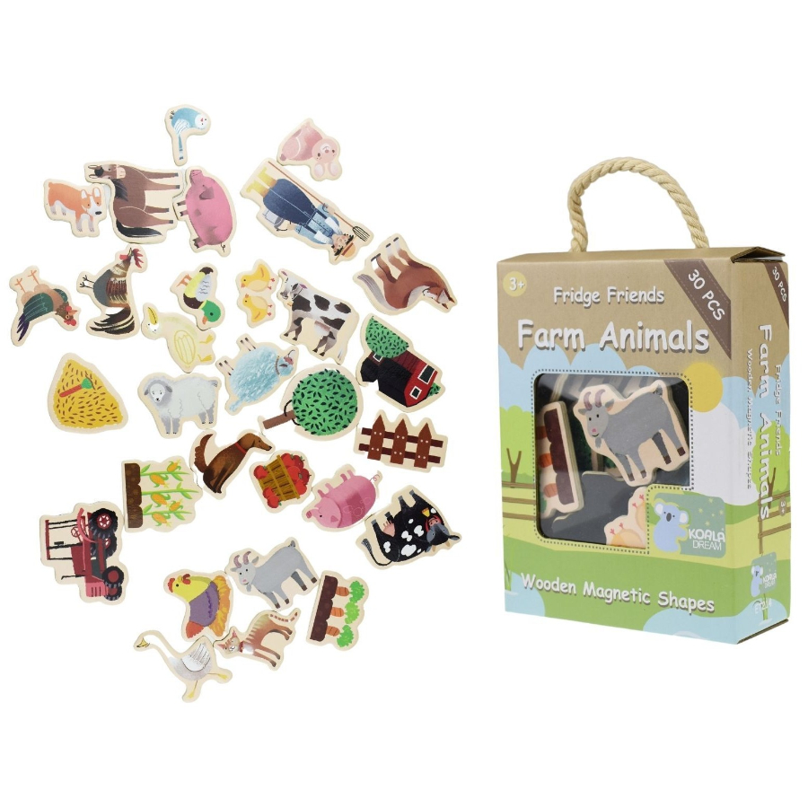 Wooden Magnetic Farm animals