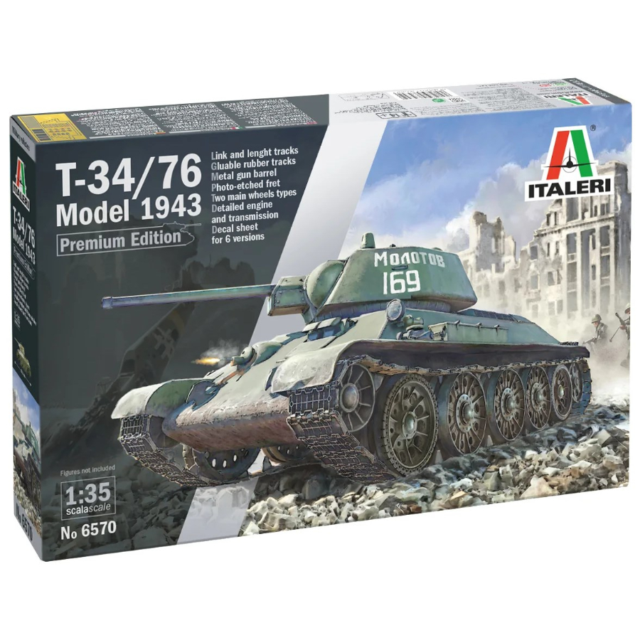 Italeri Model Kit 1:35 T-34 76 Model 1943 Premium Edition