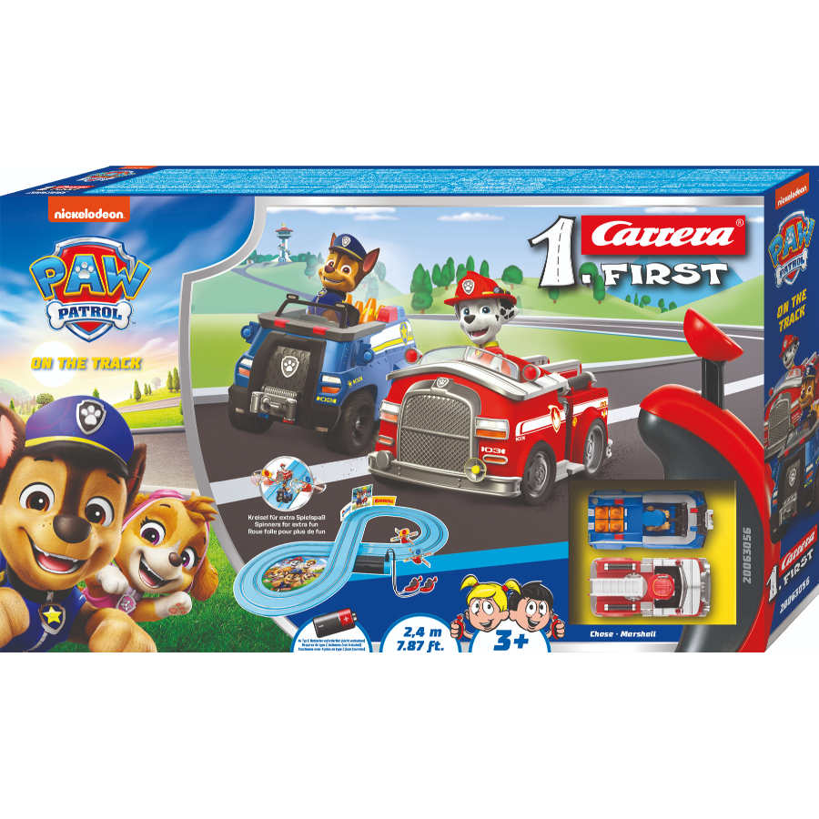 Carrera 1st Battery Slot Car Set Paw Patrol 2.4m Track