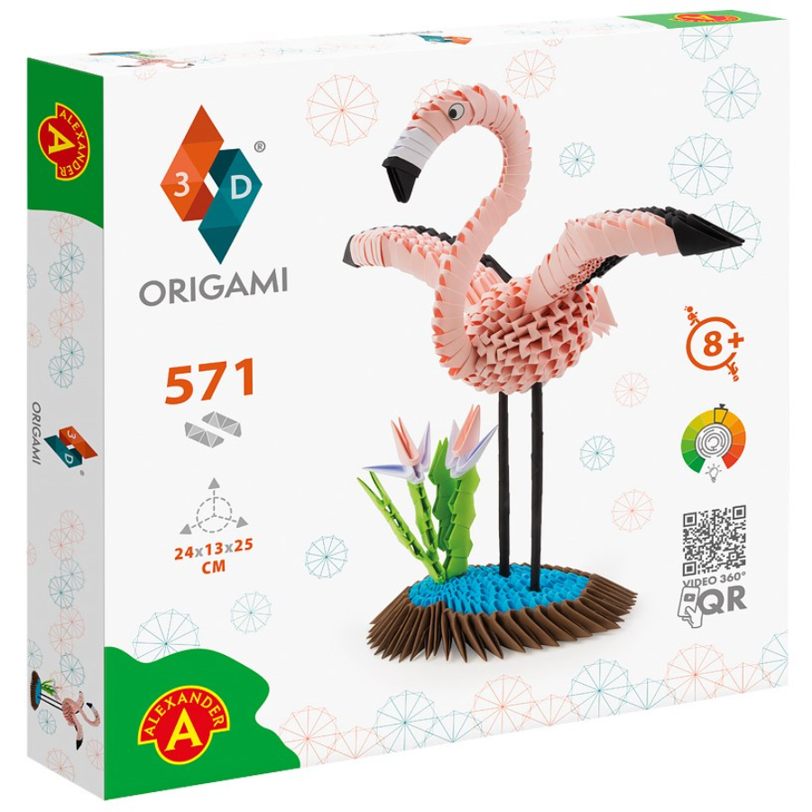 Origami 3D Craft Flamingo