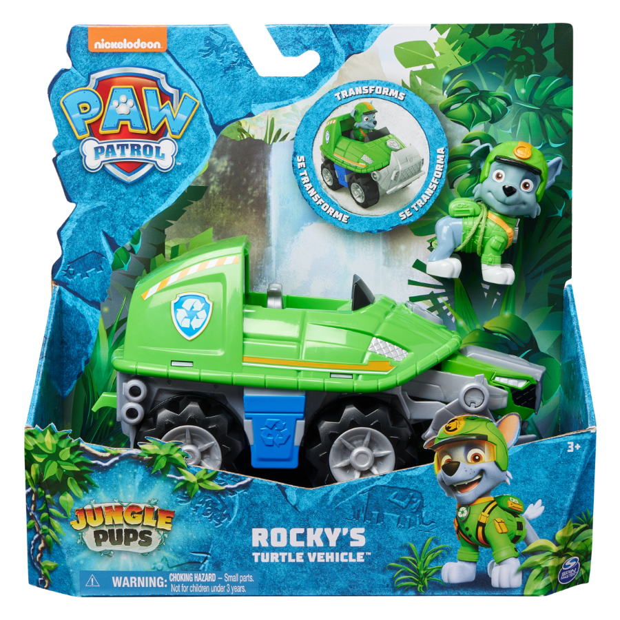 Paw Patrol Jungle Pups Themed Vehicle & Figure Rocky