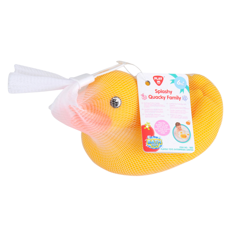Rubber Duck Splashy Quacky Family 4 Pack In Net