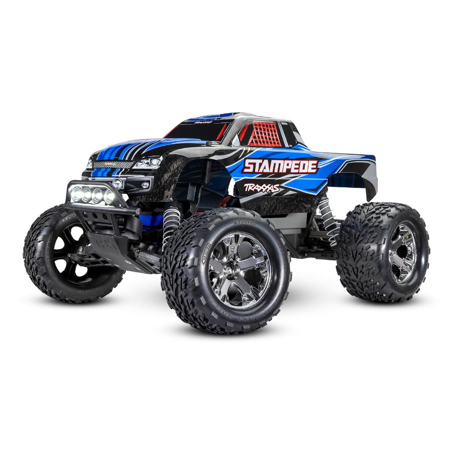 Traxxas Radio Control 1:10 Rustler 2WD Stadium Truck XL5 Brushed With LED Lights Battery & Charger Assorted