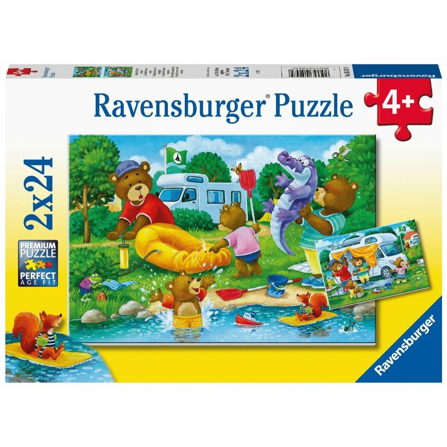 Ravensburger Puzzle 2x24 Piece Bear Family Camping Trip