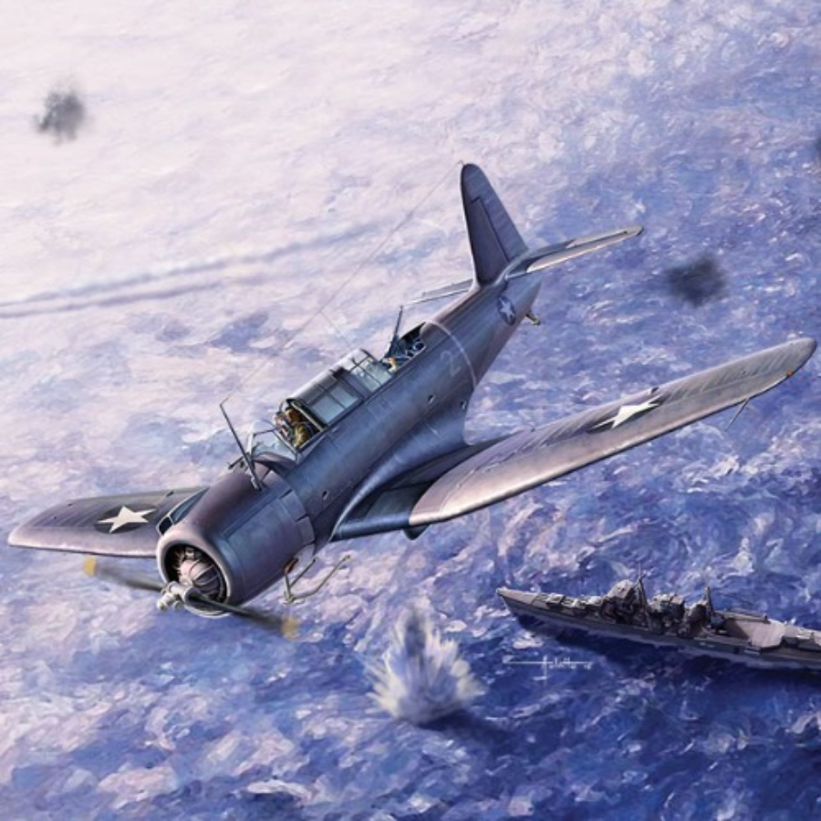 Academy Model Kit 1:48 USN SB2U-3 Battle Of Midway 80th Anniversary