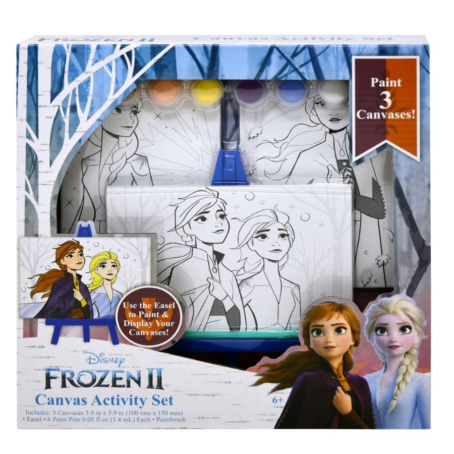Disney Frozen Paint On Canvas With 3 Canvases & Paints