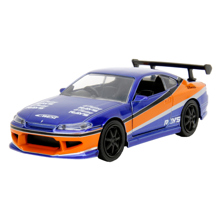 Jada Diecast 1:32 Fast & Furious 2001 Nissan Silvia S15 Candy Blue & Orange