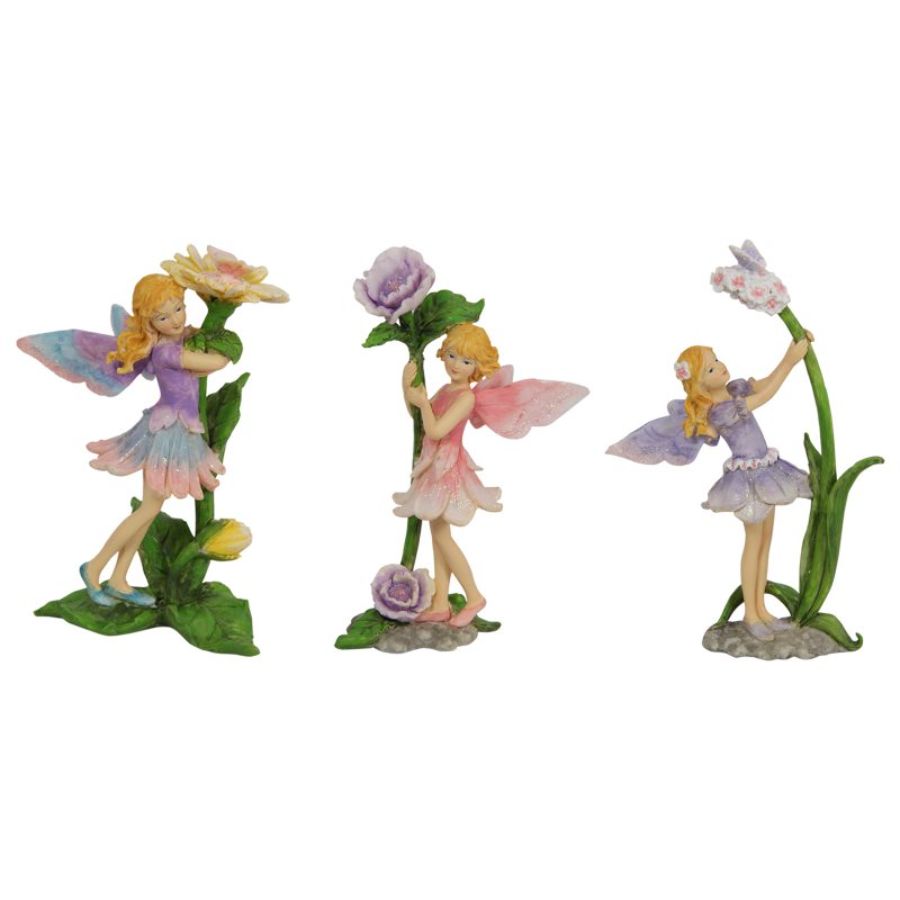 Fairies Holding Flower Stems Assorted