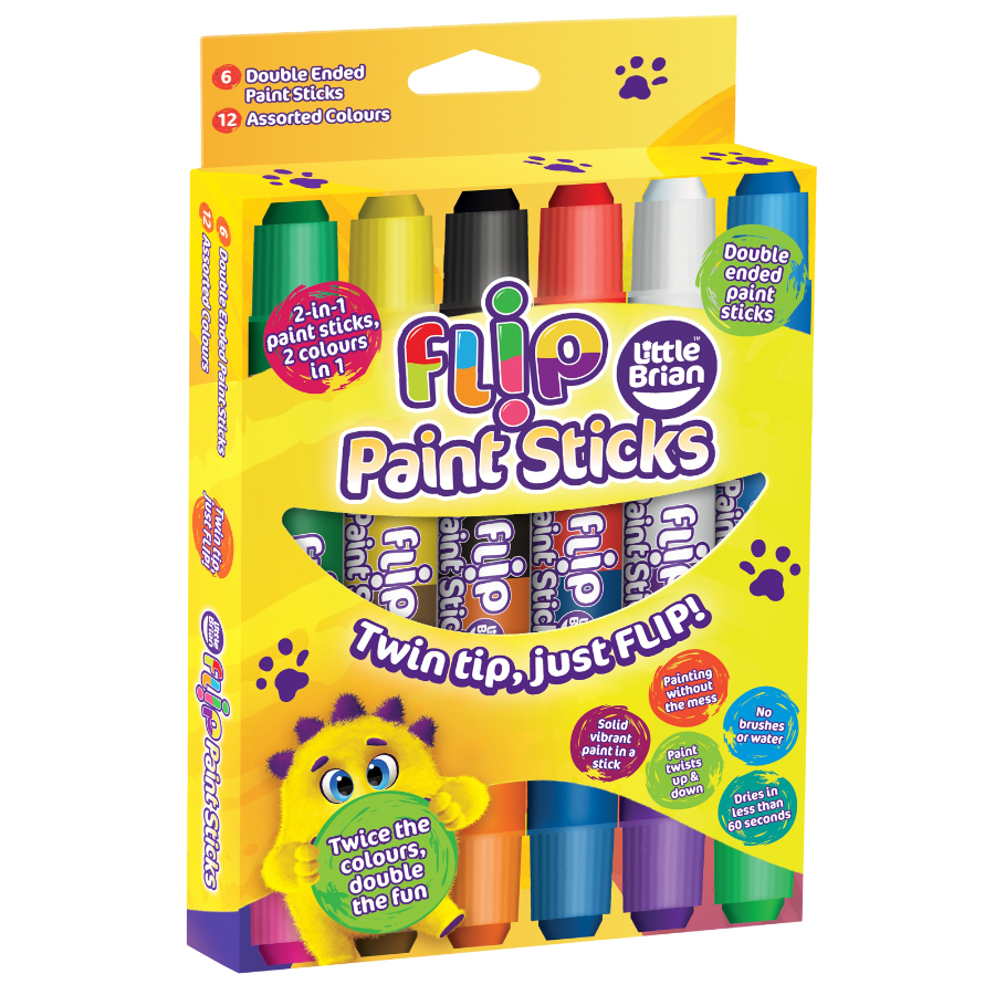 Little Brian Flip Paint Sticks 6 Pack