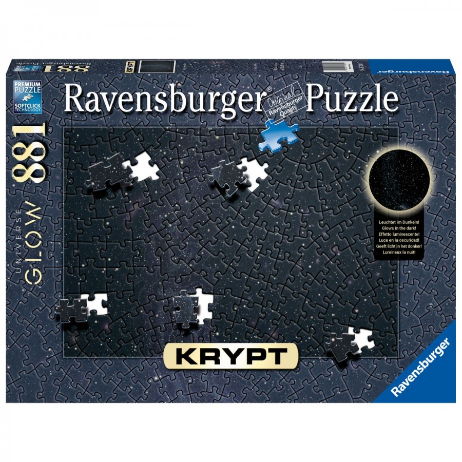 Ravensburger Puzzle 881 Piece Krypt Unverse Glow Spiral