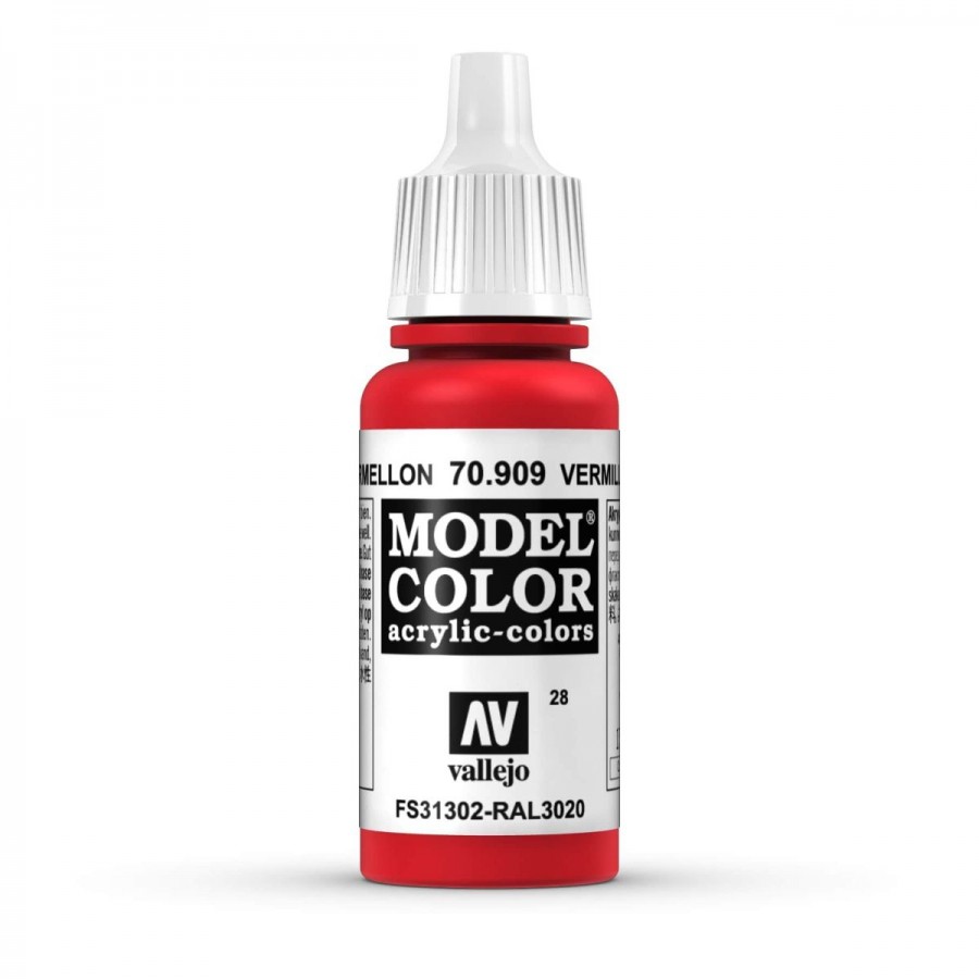 Vallejo Acrylic Paint Model Colour Vermillion 17ml