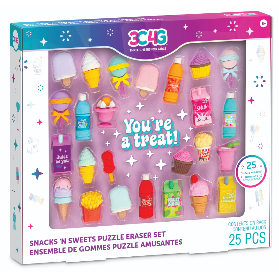 3C4G Snack N Sweets Puzzle Eraser 25 Piece Set