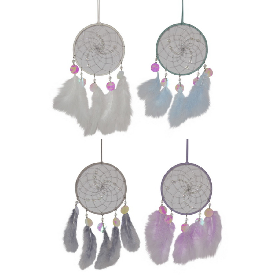 Dream Catcher Silver Beaded 16cm Assorted