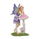 Standing Fairy on Mushroom 13cm Assorted