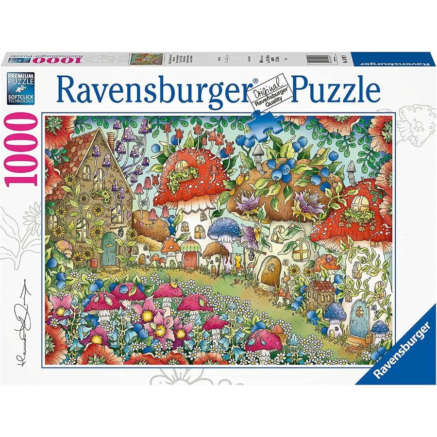 Ravensburger Puzzle 1000 Piece Floral Mushroom Houses